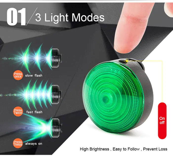 Luz LED de Seguridad y Visibilidad Nocturna para collares